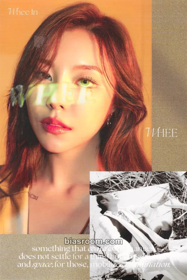 MAMAMOO - Wheein - WHEE Album album inclusion postcard glow in the dark sticker solo album