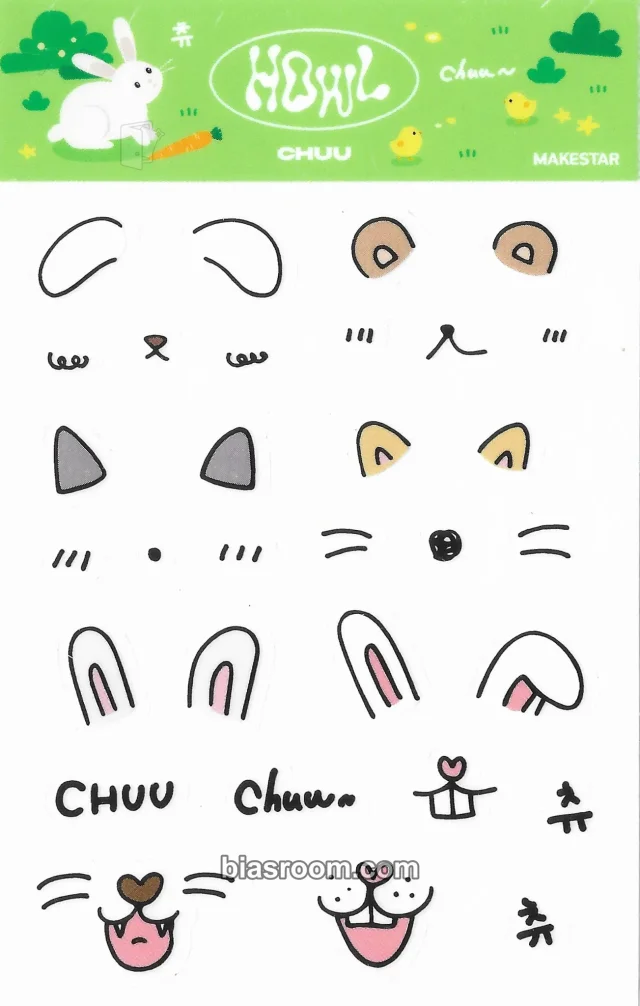 Chuu - Chuu - Howl Album makestar round 2 set benefit sticker sheet