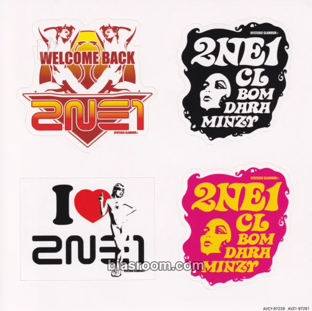 2NE1 - WELCOME BACK Album limited edition sticker sheet album inclusion