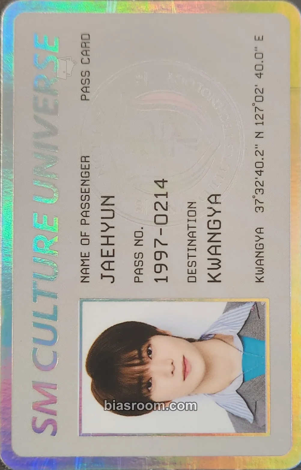 Jaehyun 2022 SMTOWN LIVE: SMCU EXPRESS Photocard - NCT - NCT K-pop photocard