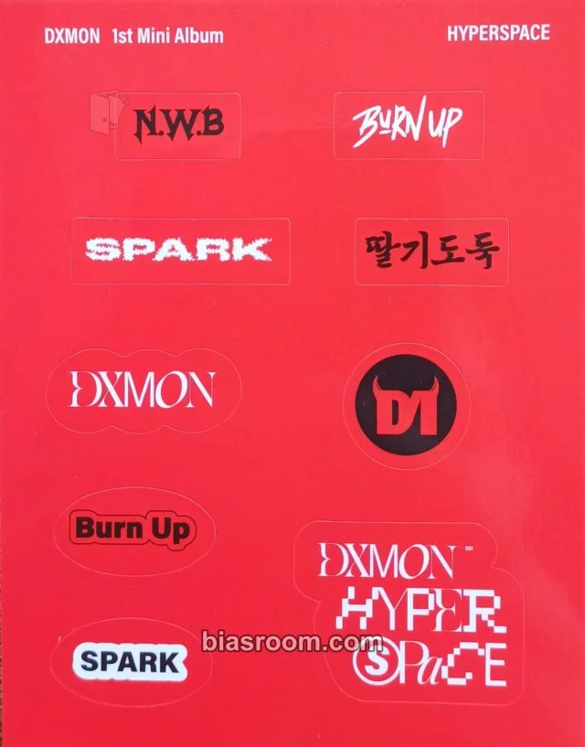 DXMON - HYPERSPACE Album album inclusion sticker sheet