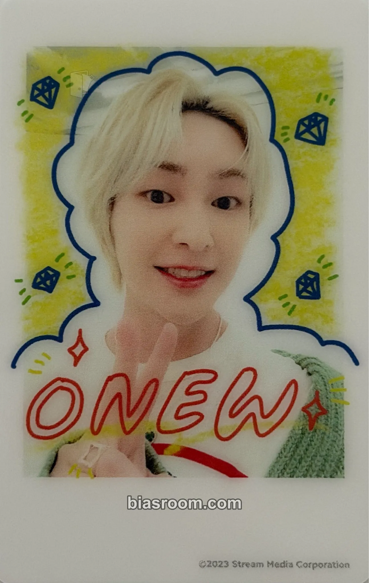 Onew O-New-Note Photocard - SHINee - SHINee K-pop photocard