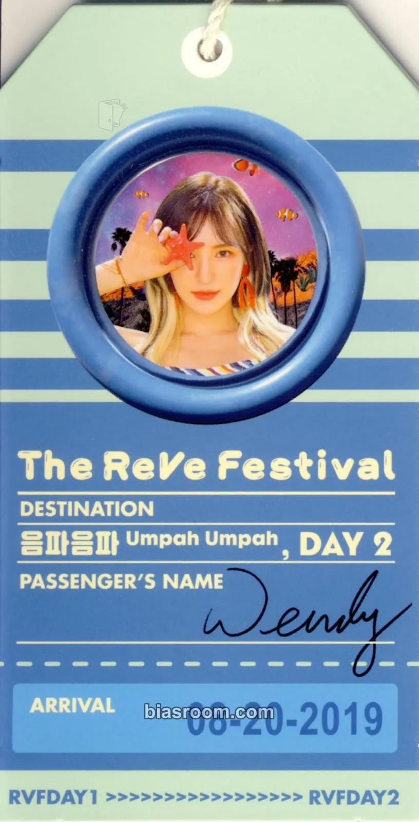 Wendy The ReVe Festival: Day 2 Photocard - Red Velvet - Red Velvet K-pop photocard