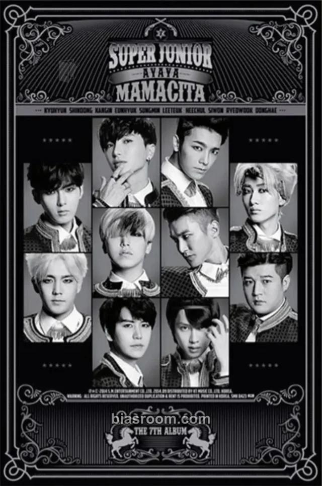 SUPER JUNIOR - MAMACITA Album poster first press only A version supplemental