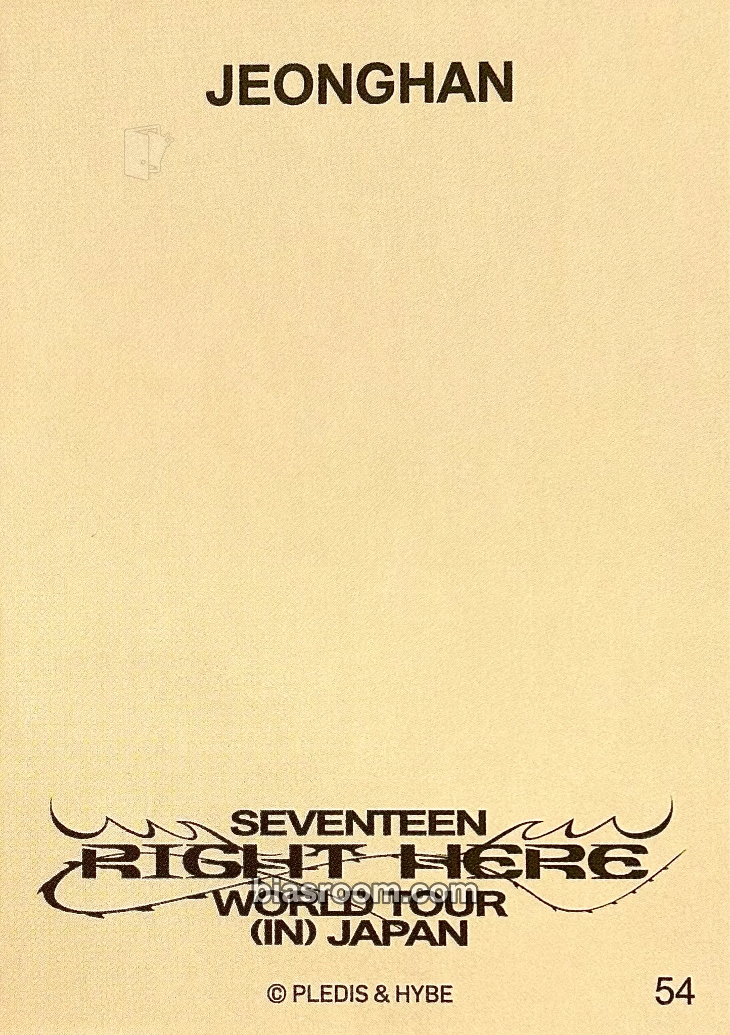 Jeonghan [RIGHT HERE] WORLD TOUR Photocard - SEVENTEEN | Bias Room
