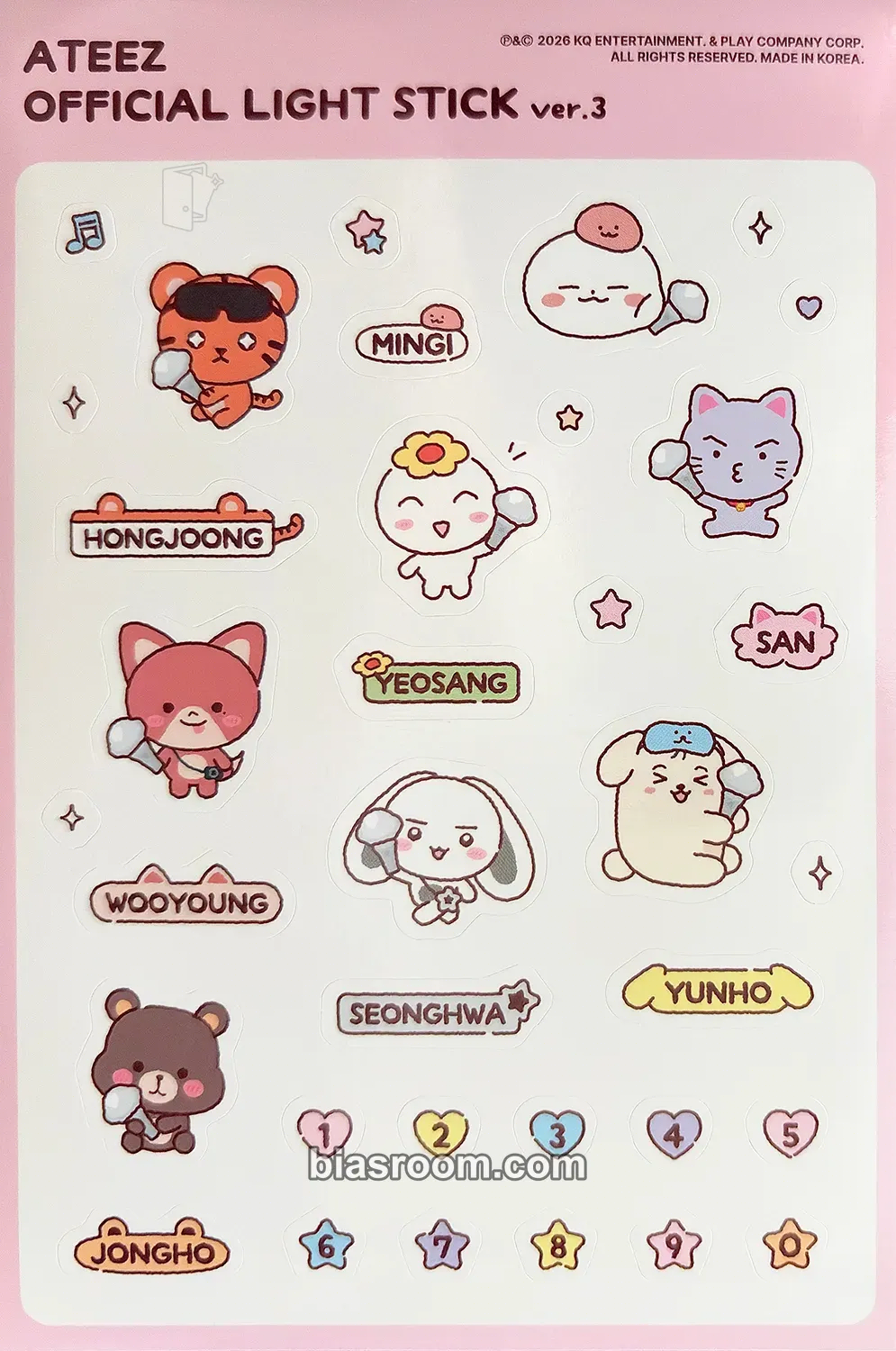 OFFICIAL LIGHT STICK VER.3 Photocard - ATEEZ - ATEEZ K-pop photocard
