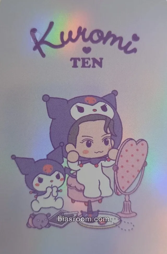 NCT - Ten - SANRIO x NCT Other merch photocard brand collaboration trading card B version character card sanrio holographic (hologram)