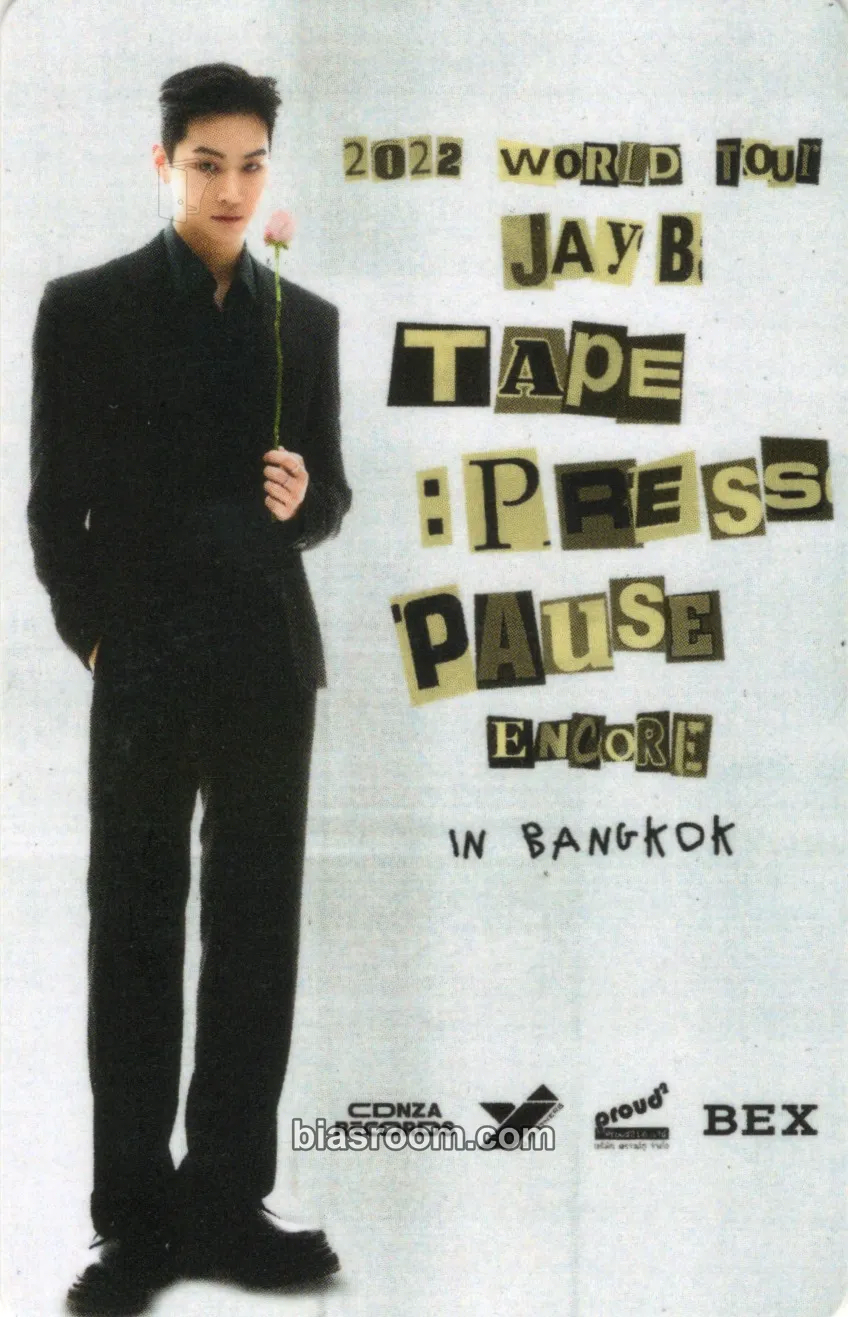 Jay B JAY B "Tape: Press Pause" World Tour Photocard - GOT7 - GOT7 K-pop photocard