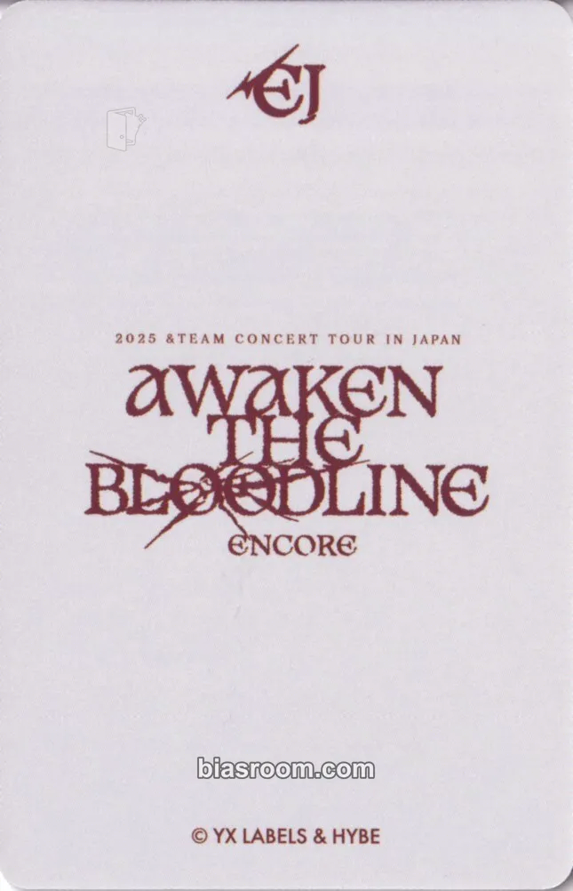 &TEAM EJ 缶バッジ AWAKEN THE BLOODLINE EJ AWAKEN THE BLOODLINE (Asia Tour) Photocard - &TEAM | Bias Room