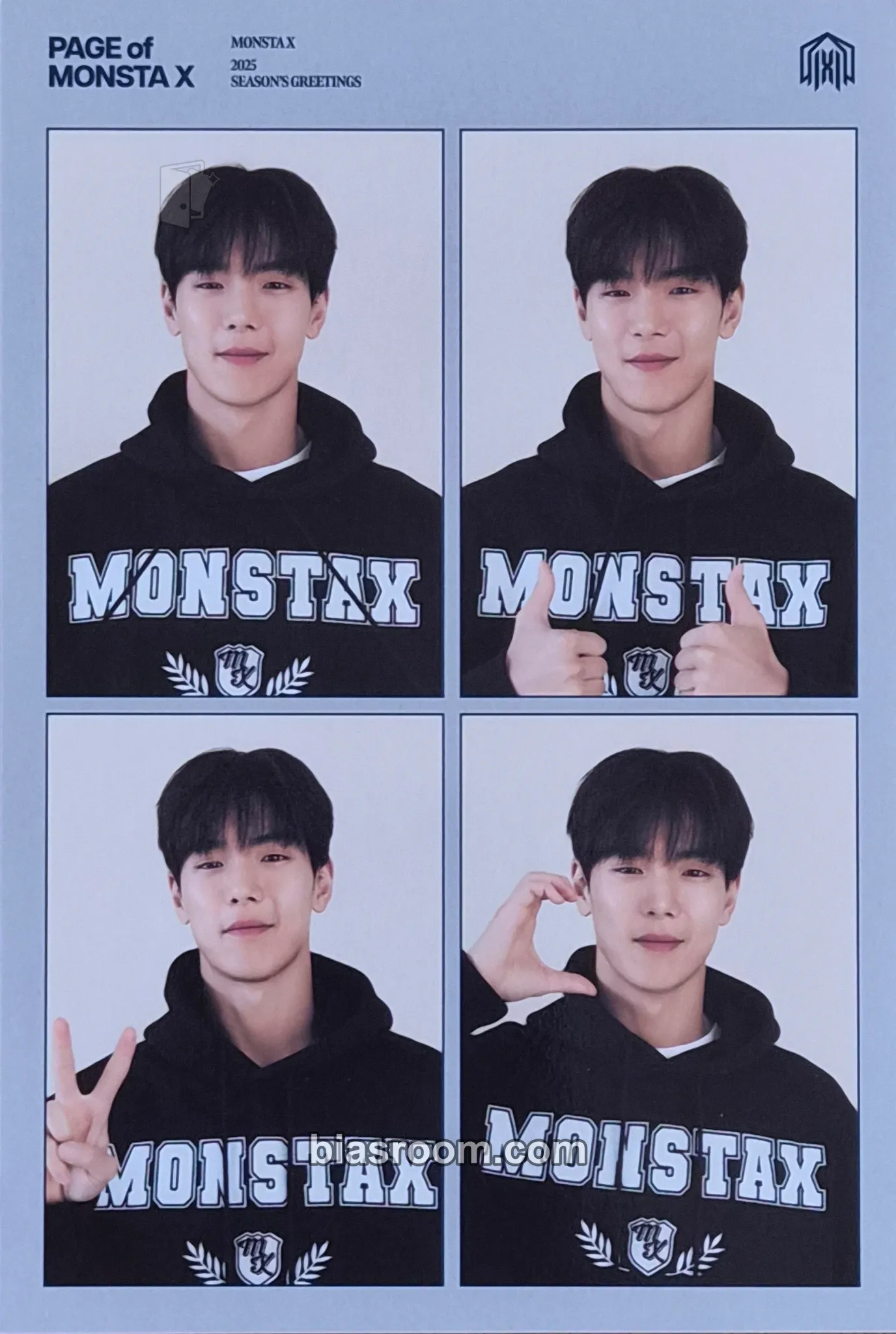 Shownu 2025 Season's Greetings - Page of Monsta X Photocard - MONSTA X - MONSTA X K-pop photocard