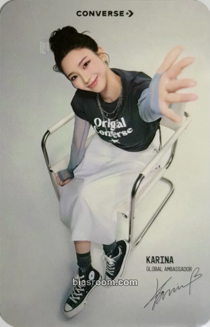 Karina KARINA X Converse Photocard - aespa - aespa K-pop photocard