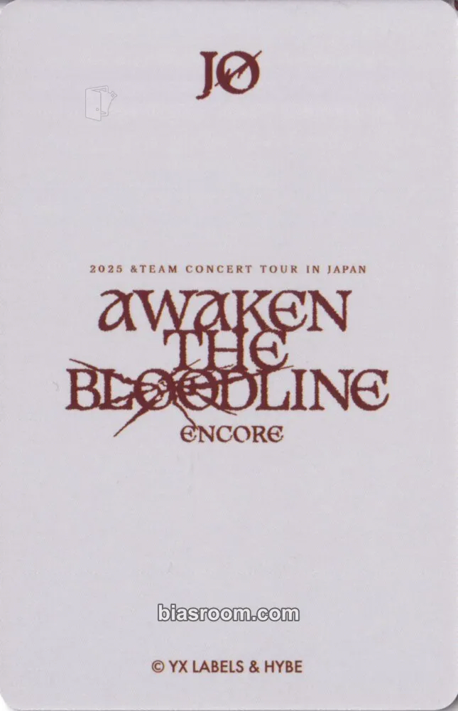 Jo AWAKEN THE BLOODLINE (Asia Tour) Photocard - &TEAM | Bias Room