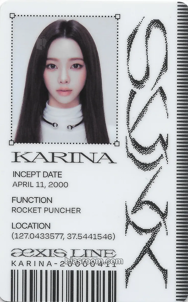 Karina SYNK : aeXIS LINE Photocard - aespa - aespa K-pop photocard