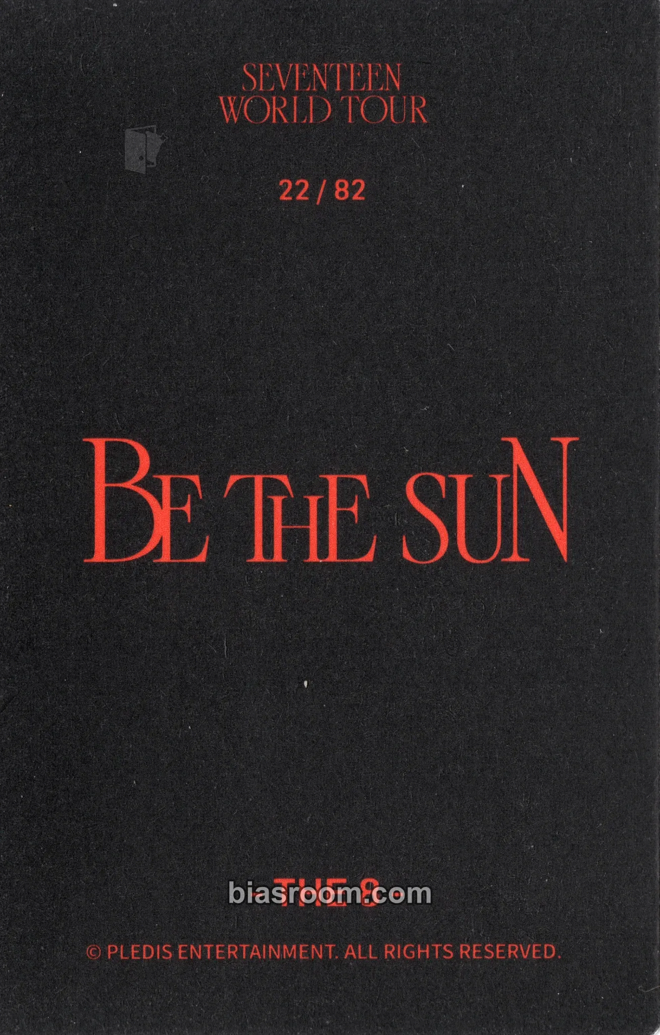 The8 [BE THE SUN] WORLD TOUR Photocard - SEVENTEEN | Bias Room