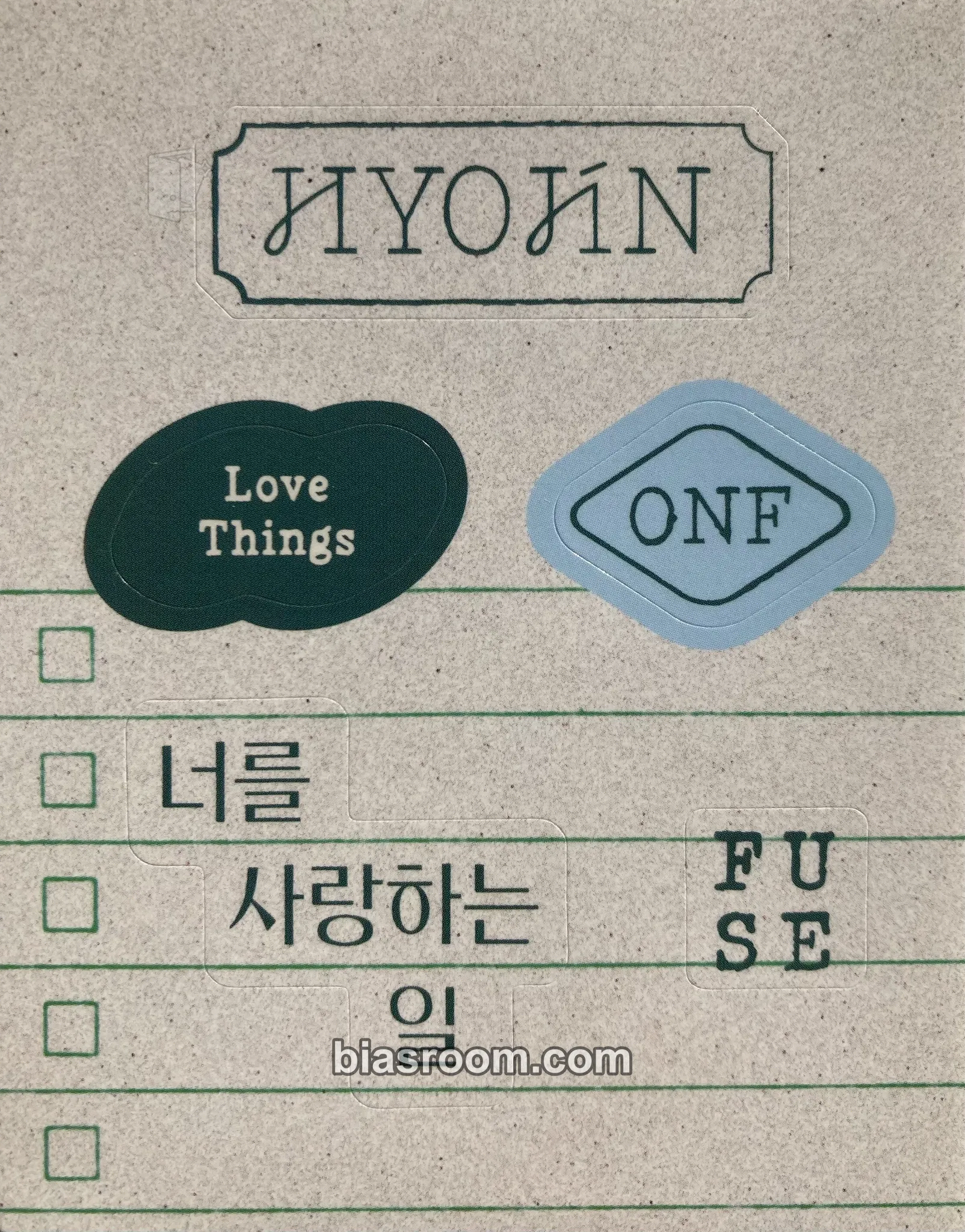 Hyojin Love Things Photocard - ONF - ONF K-pop photocard