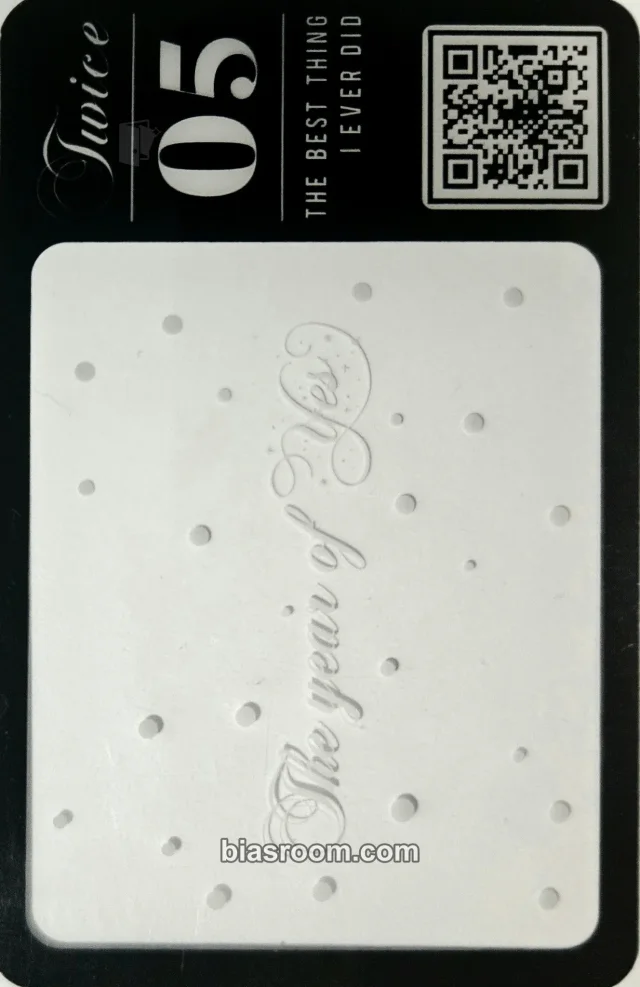 TWICE - Jihyo - The Year of "Yes" Album album inclusion transparent/translucent qr card
