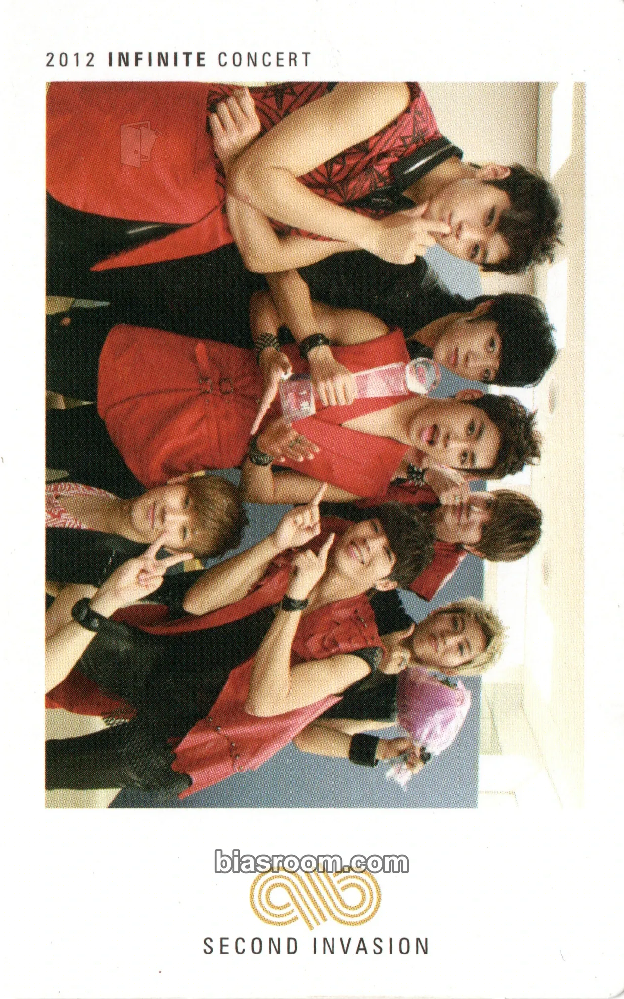 2012 INFINITE CONCERT <Second Invasion Evolution> Photocard - INFINITE - INFINITE K-pop photocard