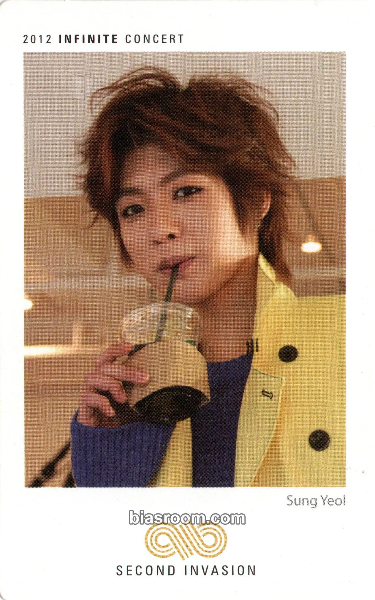 Sungyeol 2012 INFINITE CONCERT <Second Invasion Evolution> Photocard - INFINITE - INFINITE K-pop photocard