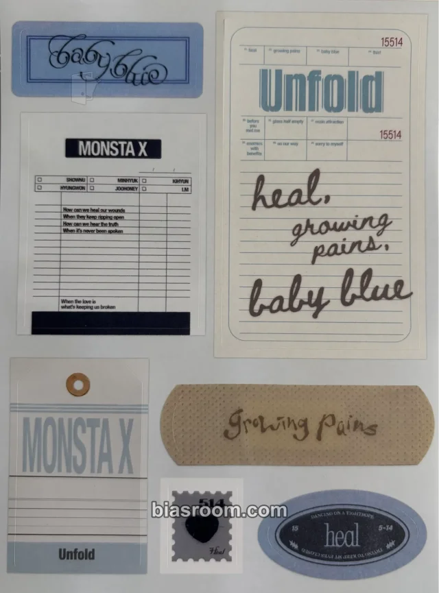 MONSTA X - Unfold Album english album album inclusion sticker sheet