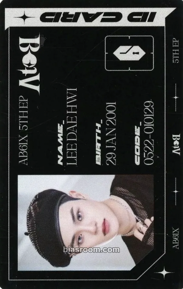Daehwi A to B Photocard - AB6IX - AB6IX K-pop photocard