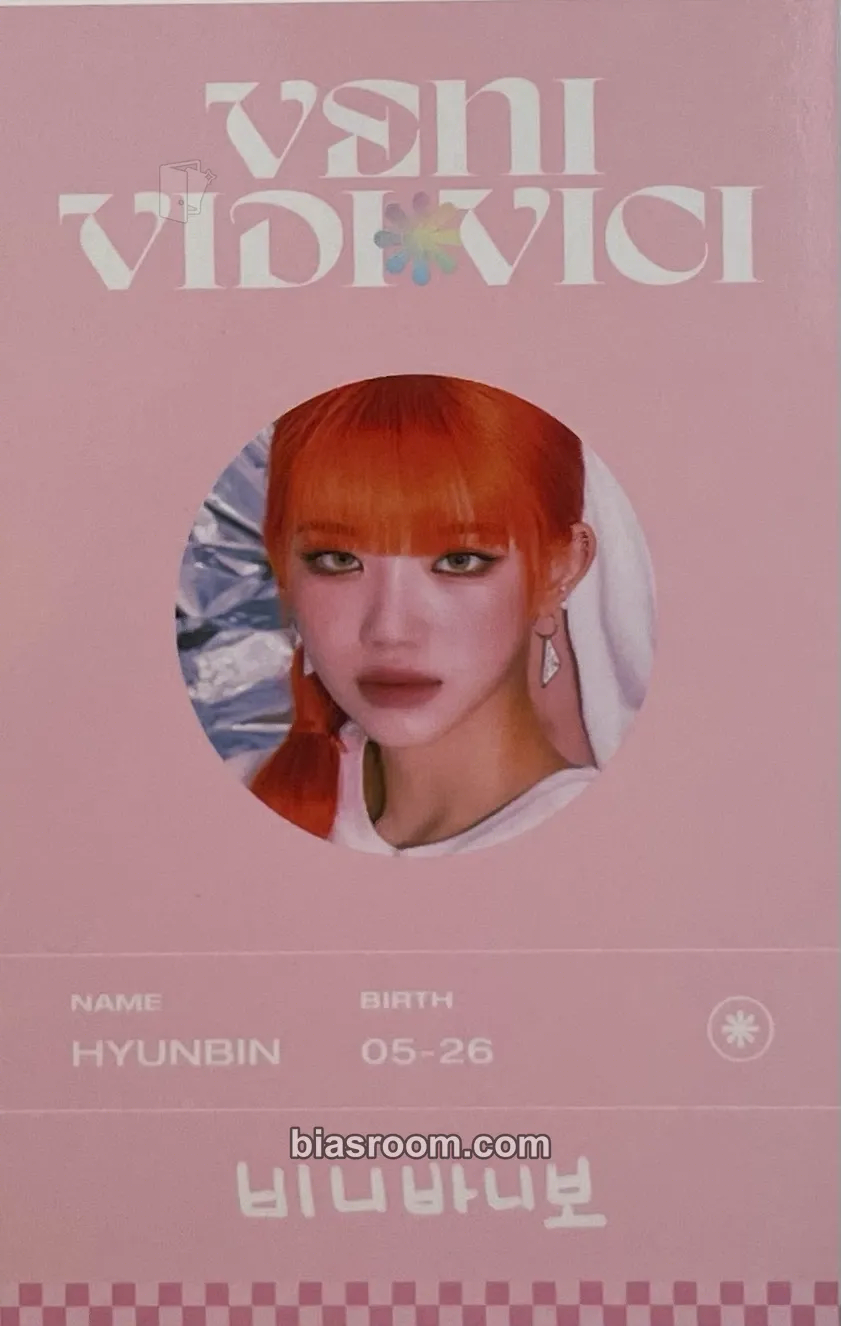 Hyunbin Veni Vidi Vici Photocard - TRI.BE - TRI.BE K-pop photocard