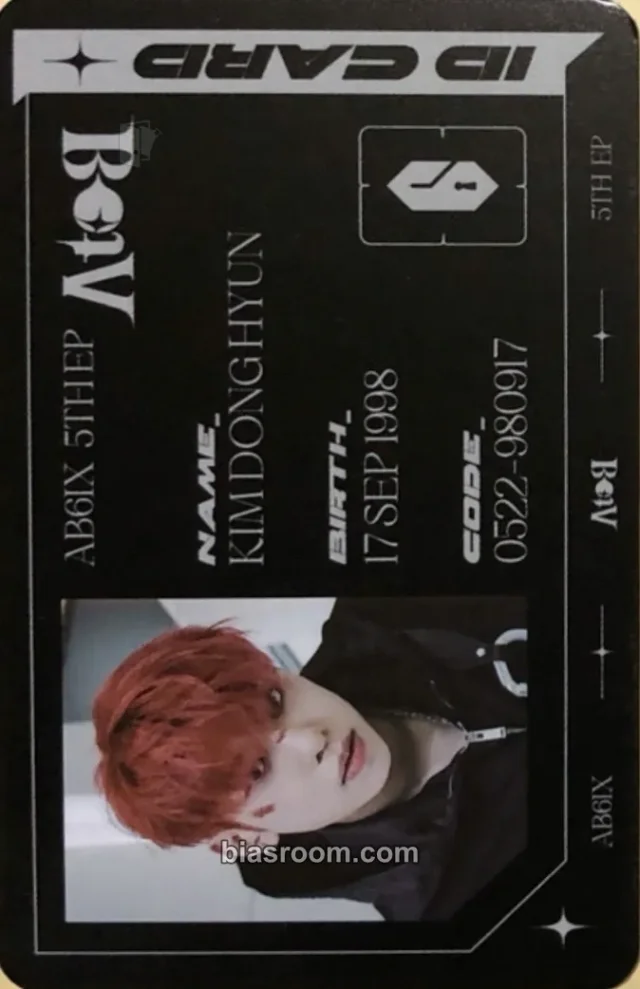 AB6IX - Donghyun - A to B Album album photocard A version id card standard version