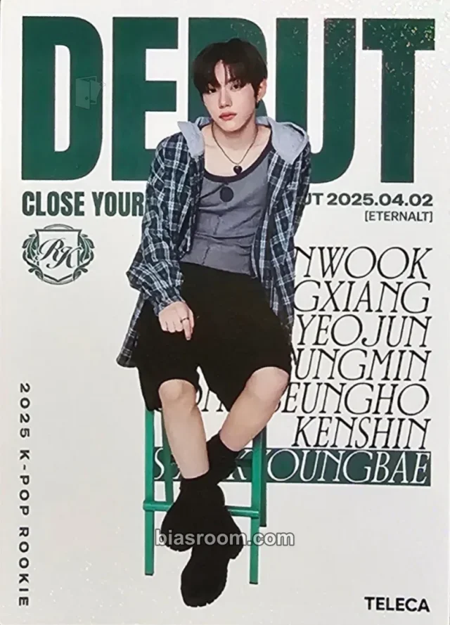 CLOSE YOUR EYES - Seo Kyoungbae - TELECA 2025 K-POP ROOKIE COLLECTION CARDS Other trading card trading pack holographic (hologram) magazine version