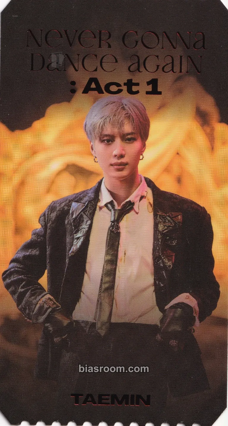 Taemin Never Gonna Dance Again: Act 1 - The 3rd Album Photocard - Taemin K-pop photocard