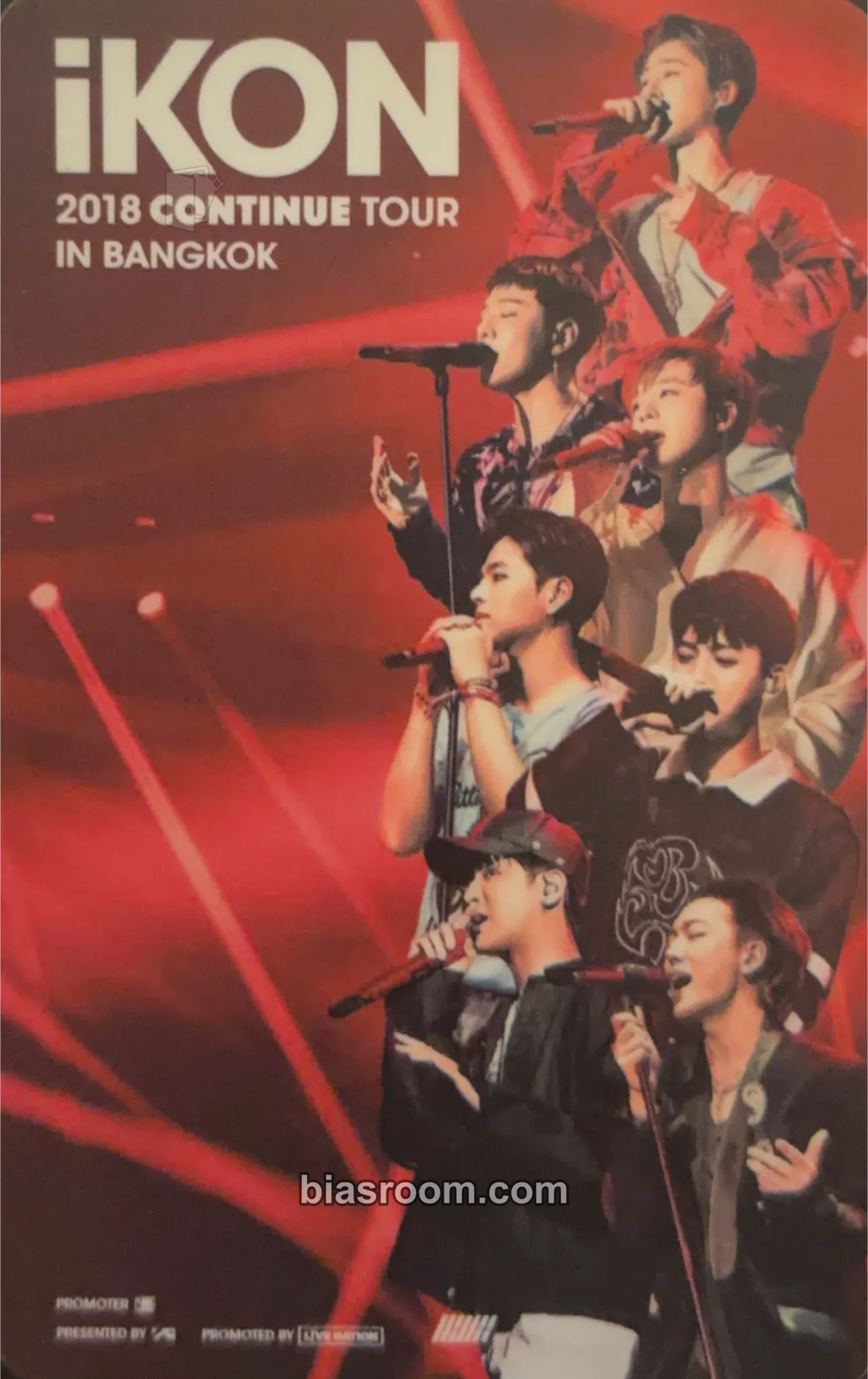 iKON CONTINUE TOUR (2018) Photocard - iKON - iKON K-pop photocard