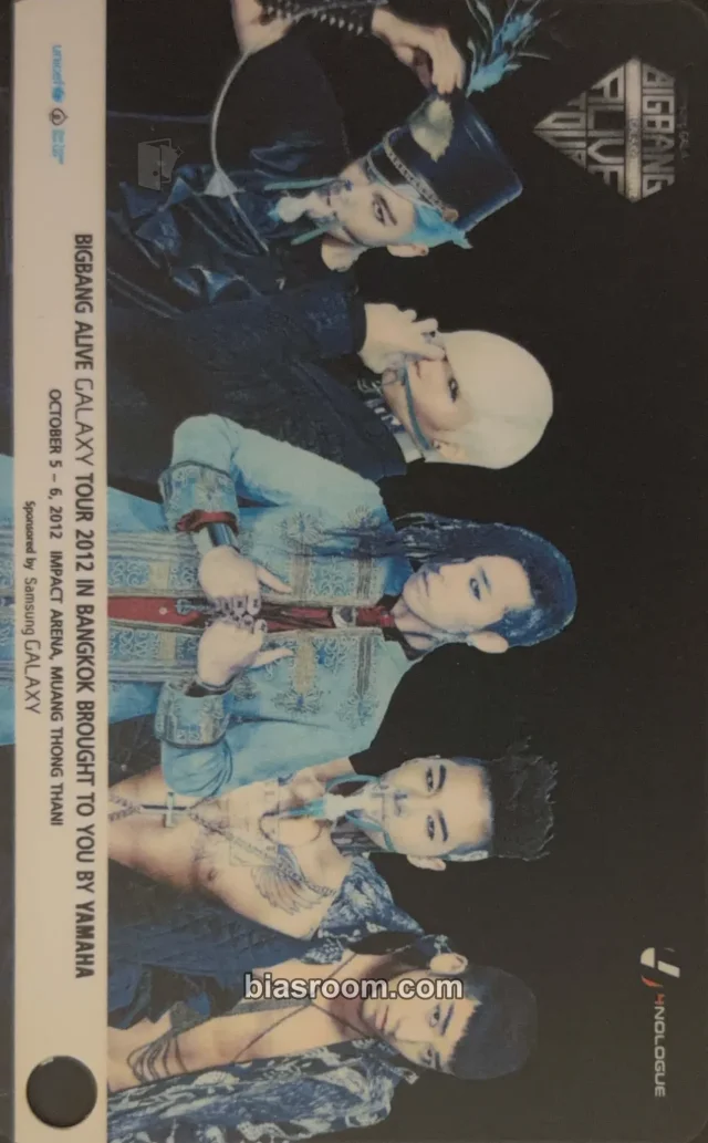 BIGBANG - Alive Tour Event event ticket card ticket