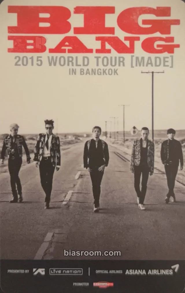 BIGBANG - Made World Tour Event event ticket card ticket concert