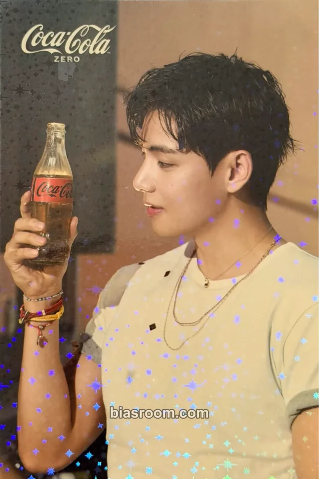BTS - V - V x Coca Cola Other coca-cola brand collaboration holographic (hologram) food order benefit postcard singapore