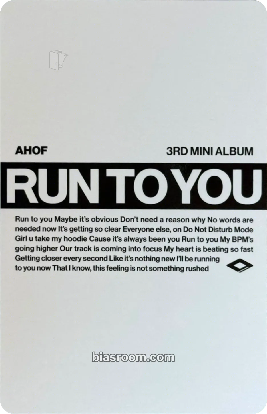 JL Run To You Photocard - AHOF | Bias Room