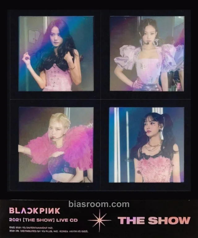BLACKPINK - BLACKPINK 2021 'THE SHOW' LIVE CD Album holographic (hologram) sticker sheet album inclusion