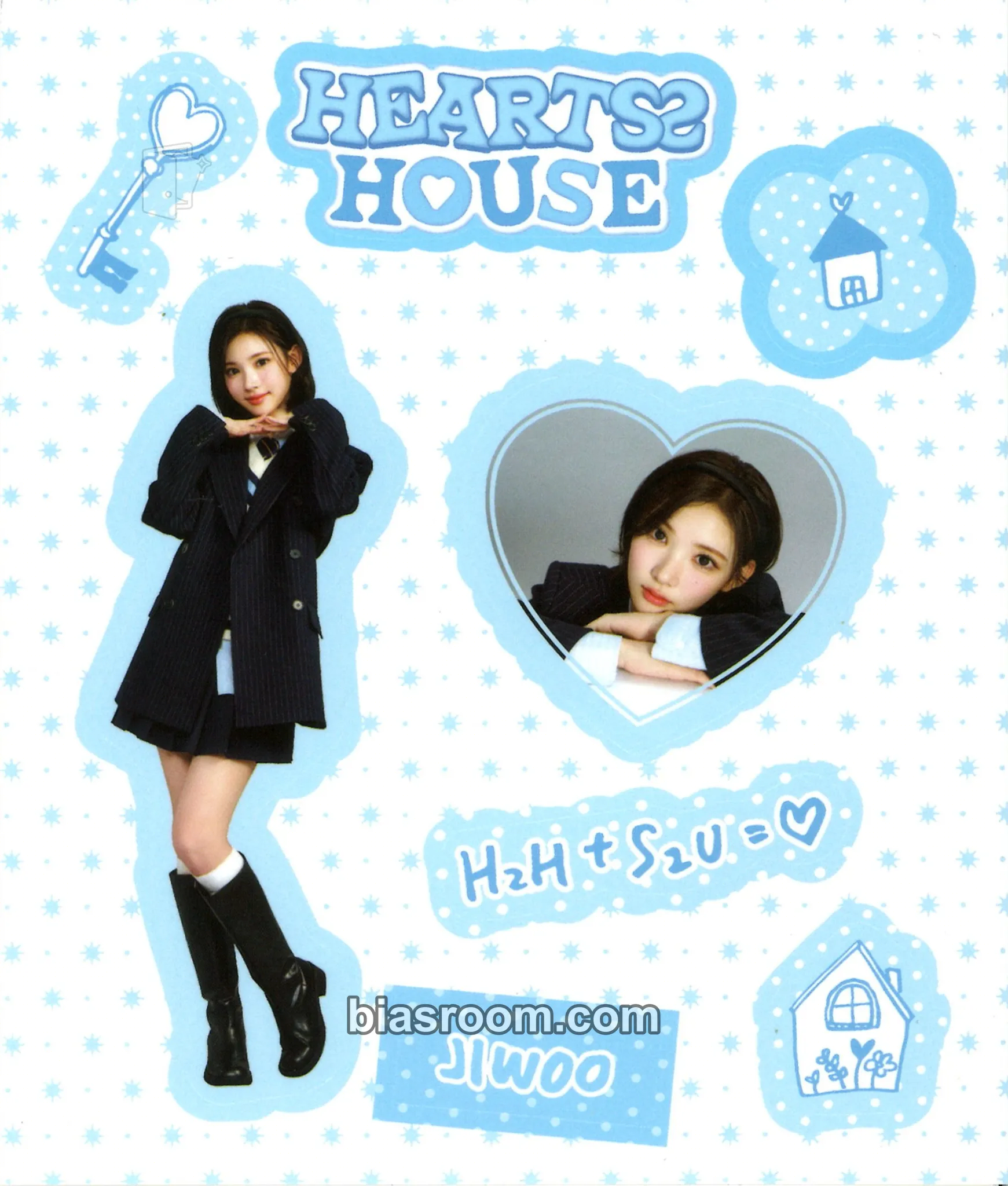 Jiwoo Hearts2House Photocard - Hearts2Hearts - Hearts2Hearts K-pop photocard