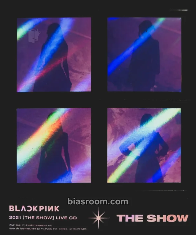 BLACKPINK - BLACKPINK 2021 'THE SHOW' LIVE CD Album album inclusion holographic (hologram) sticker sheet
