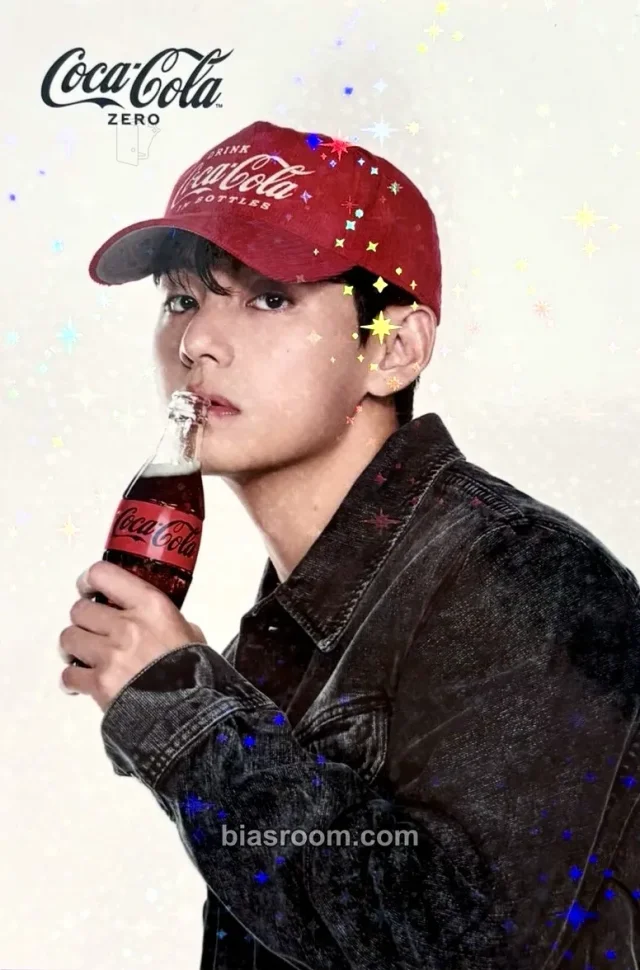 BTS - V - V x Coca Cola Other coca-cola brand collaboration food order benefit holographic (hologram) singapore postcard