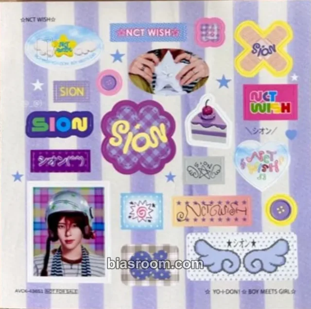 NCT WISH - Sion - YO-I-DON! / BOY MEETS GIRL Album sticker sheet album inclusion limited edition