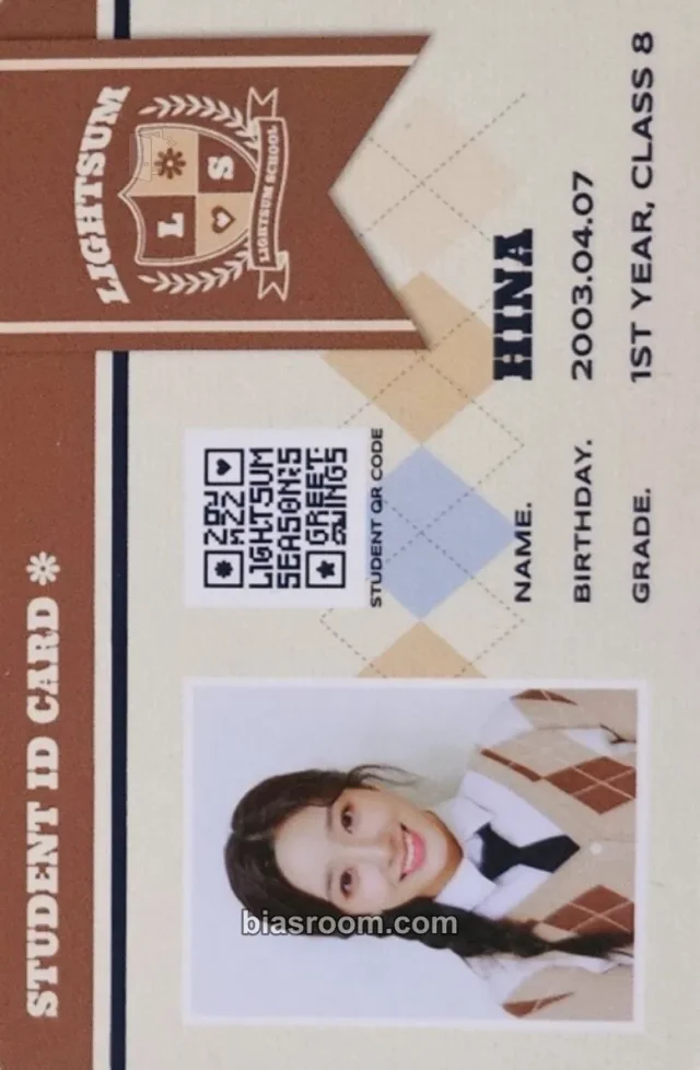 LIGHTSUM - Hina - 2022 Season's Greetings Other id card horizontal season's greetings