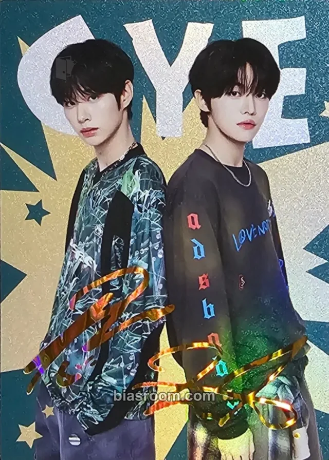 CLOSE YOUR EYES - Jeon Minwook & Kim Sungmin - TELECA 2025 K-POP ROOKIE COLLECTION CARDS Other holographic (hologram) printed signature trading card trading pack