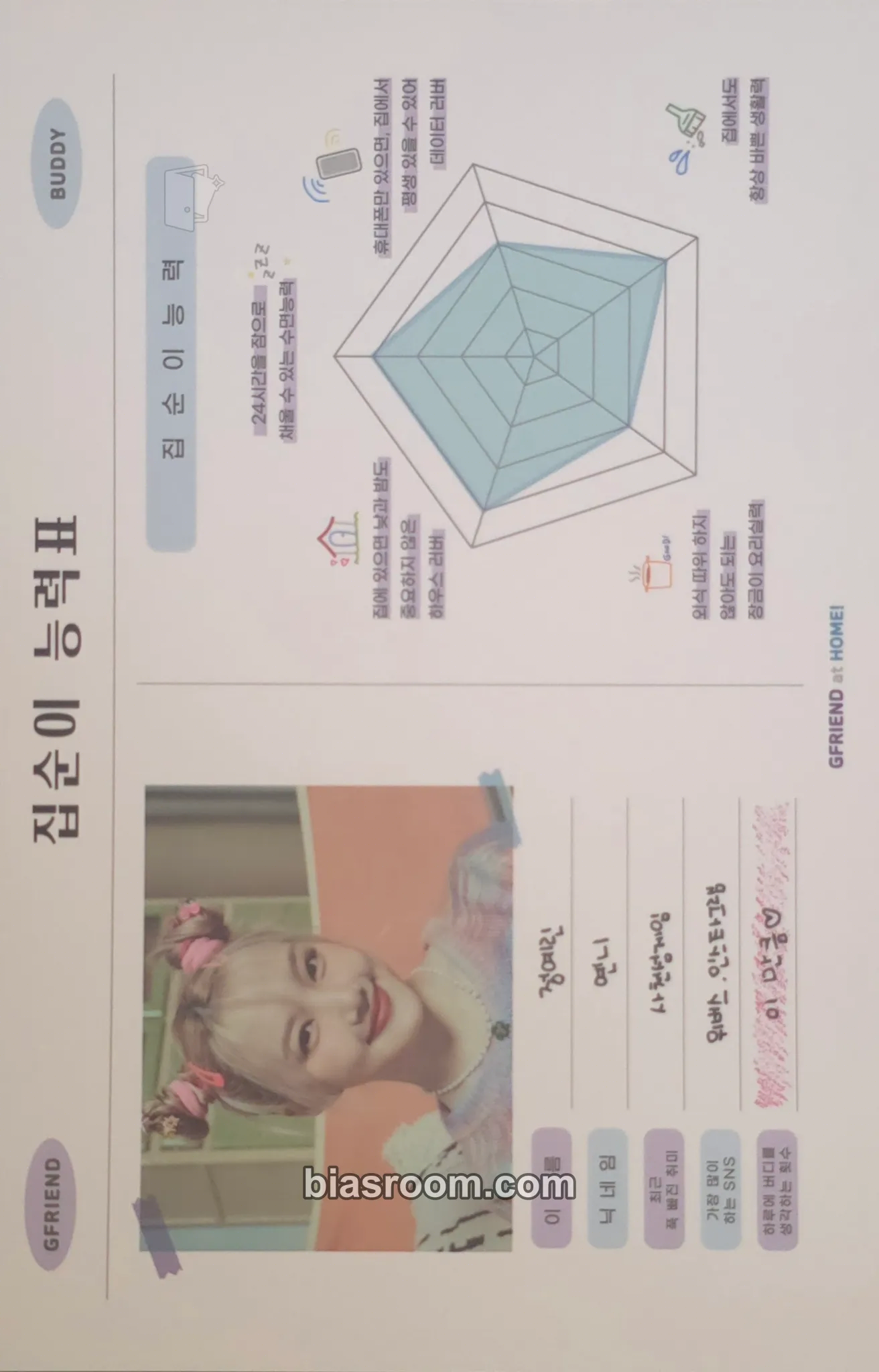 Yerin GFRIEND GLOBAL OFFICIAL FANCLUB BUDDY MEMBERSHIP Kit - GFRIEND at HOME Photocard - GFRIEND - GFRIEND K-pop photocard