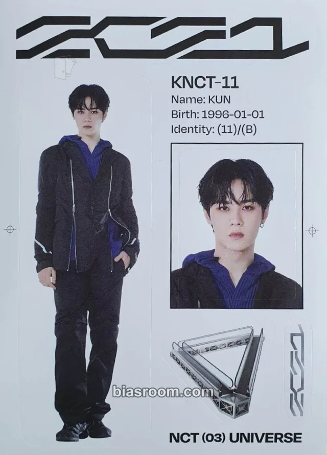 NCT - Kun - Universe Album album inclusion photobook version sticker sheet