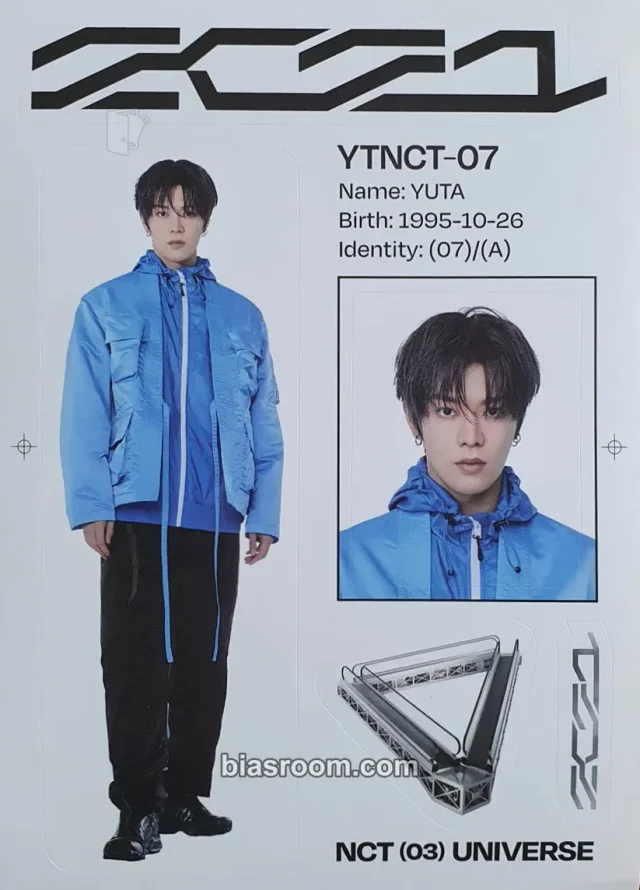 NCT - Yuta - Universe Album album inclusion photobook version sticker sheet