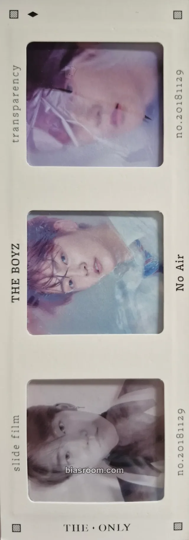 THE BOYZ - Kevin - THE ONLY Album transparent/translucent slide film album inclusion horizontal