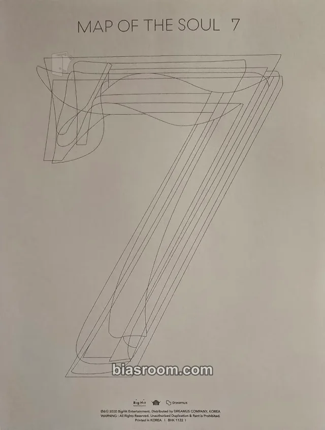 BTS - Map of the Soul: 7 Album album inclusion coloring sheet version 3