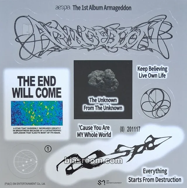 aespa - Armageddon Album album inclusion sticker poster version