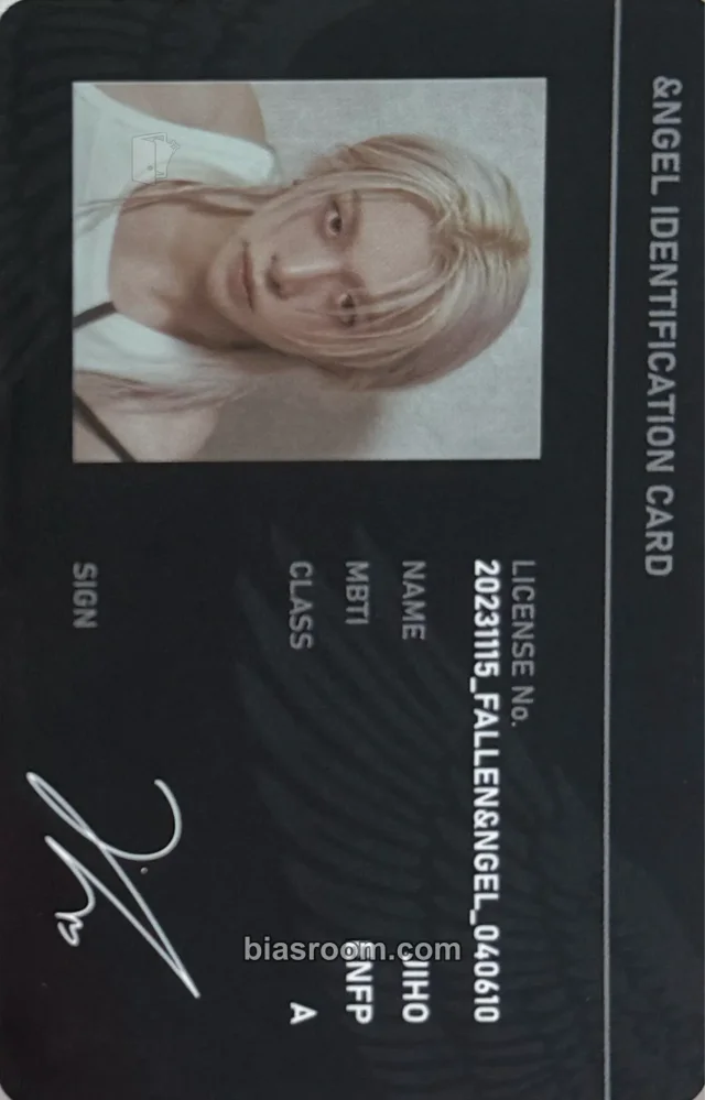 AMPERS&ONE - Jiho - Fallen &ngel fan-con Event merch photocard concert id card