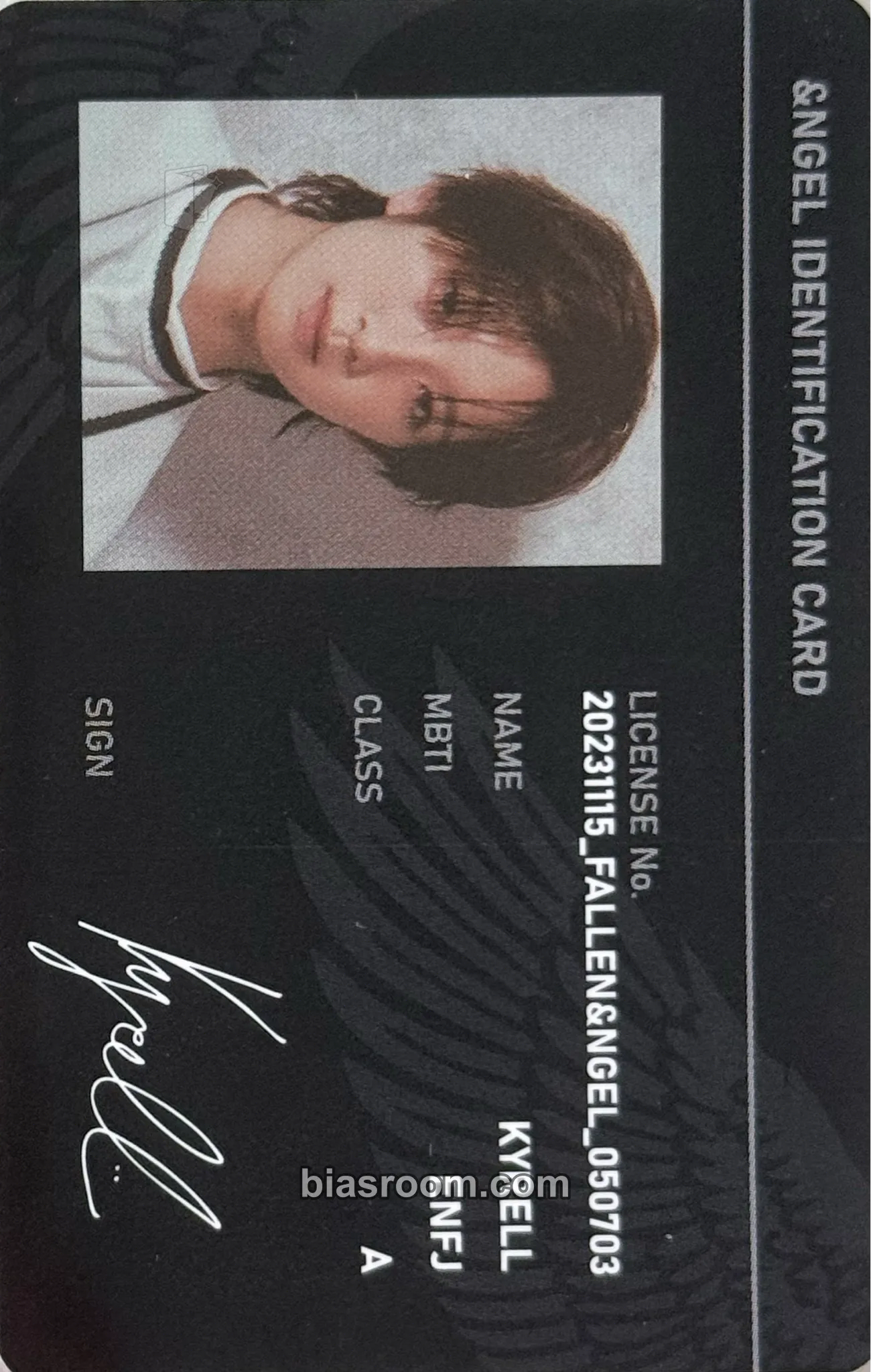 Kyrell Fallen &ngel fan-con Photocard - AMPERS&ONE - AMPERS&ONE K-pop photocard