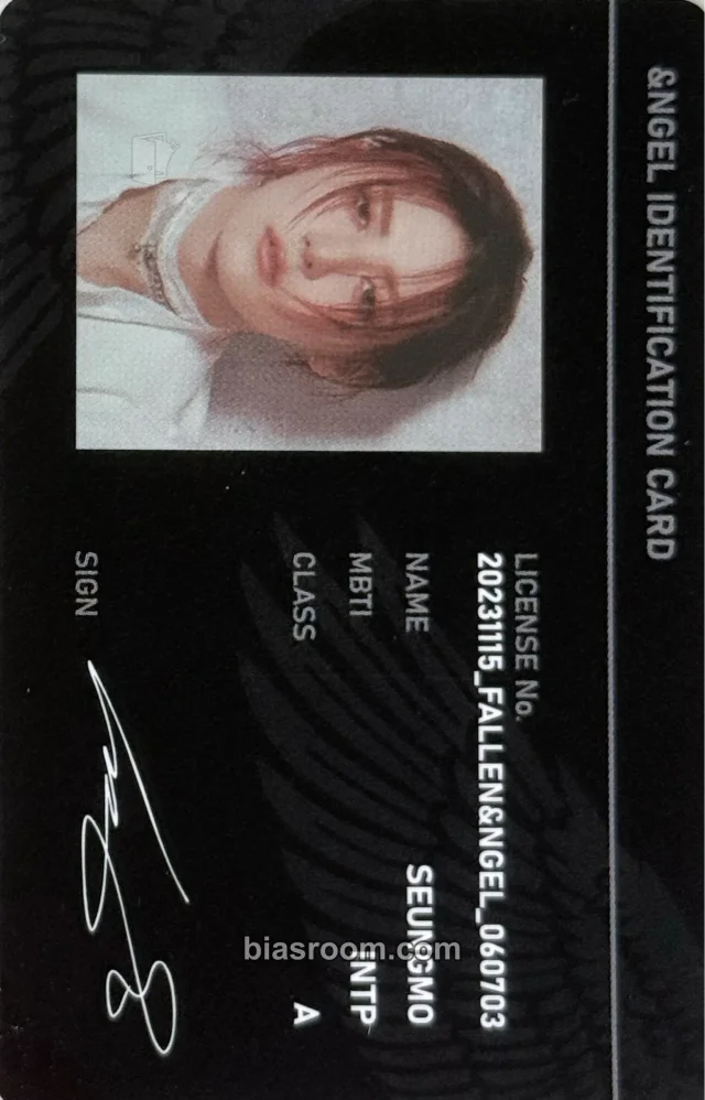 AMPERS&ONE - Seungmo - Fallen &ngel fan-con Event merch photocard id card concert