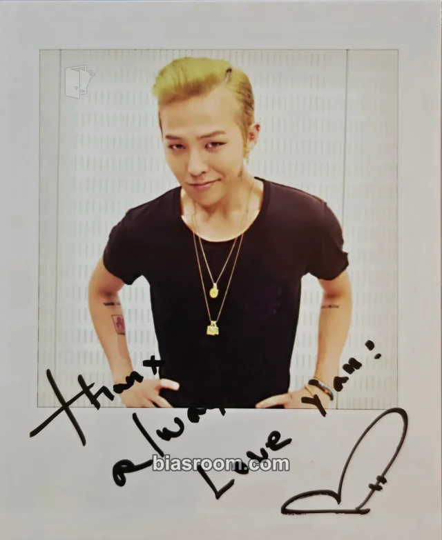BIGBANG - G-Dragon - Alive Tour Event japan concert tour merch polaroid